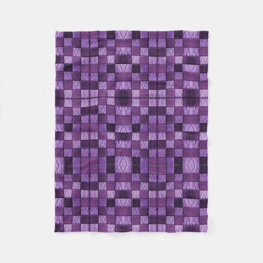 Lila geometrisch karierte Decke (Vorderseite)