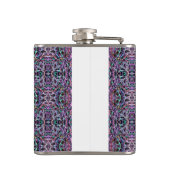 Lila geometrisch rosa flachmann (Rückseite)