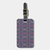 Lila geometrisch rosa gepäckanhänger (Vorderseite vertikal)