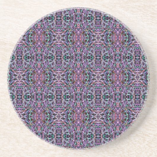 Lila geometrisch rosa getränkeuntersetzer (Vorne)