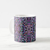 Lila geometrisch rosa kaffeetasse (Vorderseite Links)