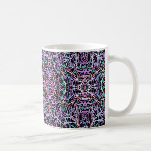 Lila geometrisch rosa kaffeetasse