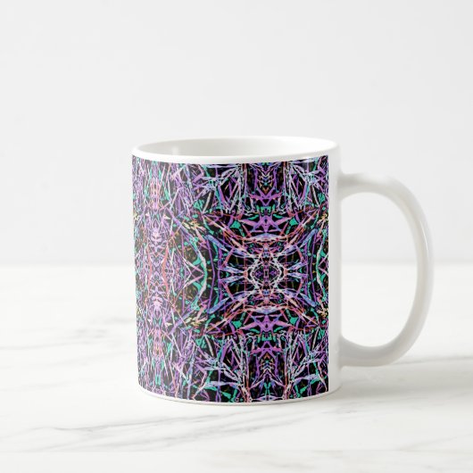 Lila geometrisch rosa kaffeetasse (Rechts)