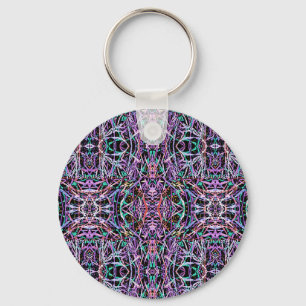 Lila geometrisch rosa schlüsselanhänger