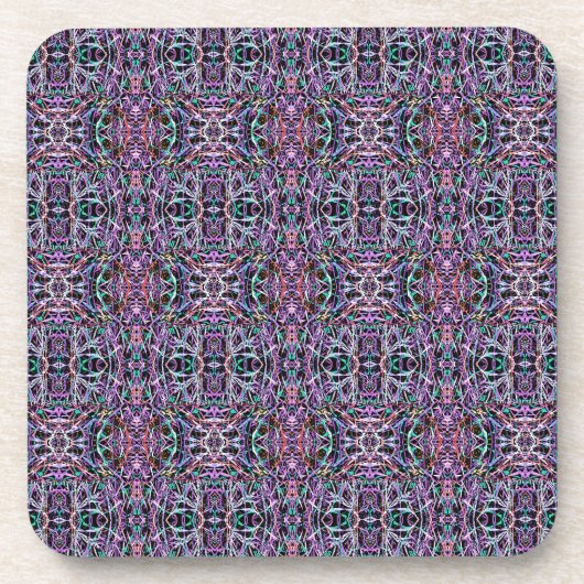 Lila geometrisch rosa untersetzer (Vorderseite)