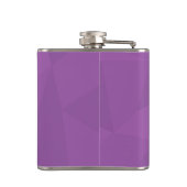 Lila, geometrische, coole, trendige, moderne, einf flachmann (Rückseite)