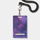 Lila Geometrische Darstellung des VIP-Bar Ausweis (Rückseite mit Lanyard)
