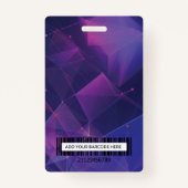 Lila Geometrische Darstellung des VIP-Bar Ausweis (Rückseite)