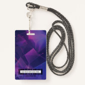 Lila Geometrische Darstellung des VIP-Bar Ausweis (Rückseite mit Schlüsselband)