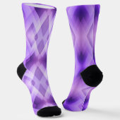 Lila geometrische Diamanten Socken (Gewinkelt)