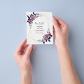 Lila geometrische Geometrie Save the Date Flyer (Gruppe)