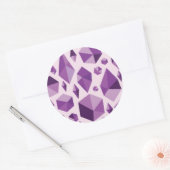 Lila geometrische Juwelenformen Runder Aufkleber (Umschlag)