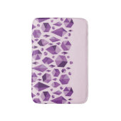 Lila geometrische Juwelformen Badematte (Vorderseite Vertikal)