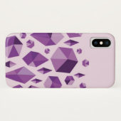 Lila geometrische Juwelformen Case-Mate iPhone Hülle (Rückseite (Horizontal))