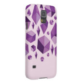 Lila geometrische Juwelformen Case-Mate Samsung Galaxy Hülle (Rückseite/rechts)