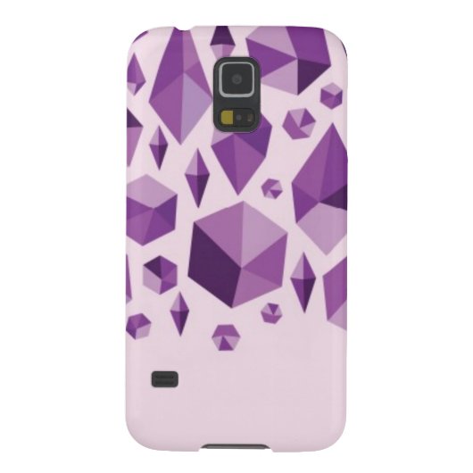 Lila geometrische Juwelformen Case-Mate Samsung Galaxy Hülle (Rückseite)