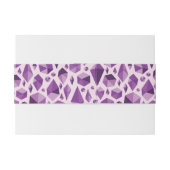 Lila geometrische Juwelformen Einladungsbanderole (Rückseitenbeispiel)