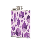 Lila geometrische Juwelformen Flachmann (Links)