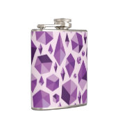 Lila geometrische Juwelformen Flachmann (Rechts)