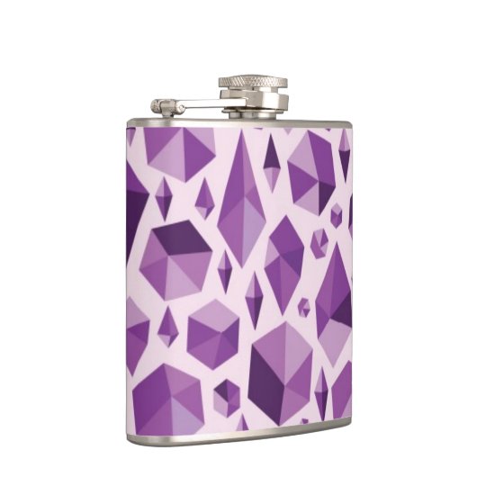 Lila geometrische Juwelformen Flachmann (Rechts)