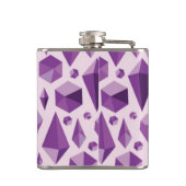 Lila geometrische Juwelformen Flachmann (Rückseite)