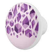 Lila geometrische Juwelformen Keramikknauf (Rechts)