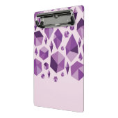 Lila geometrische Juwelformen Mini Klemmbrett (Gewinkelt2)