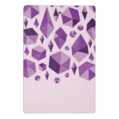 Lila geometrische Juwelformen Mini Klemmbrett (Rückseite)
