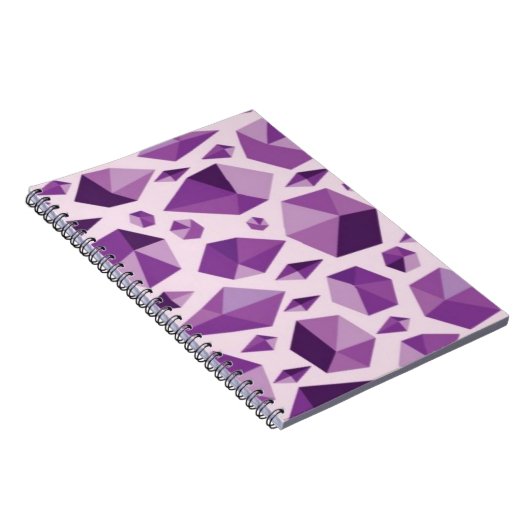 Lila geometrische Juwelformen Notizblock (Rechte Seite)
