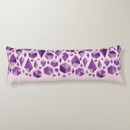 Lila geometrische Juwelformen Seitenschläferkissen (Rückseite)