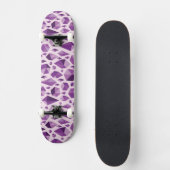 Lila geometrische Juwelformen Skateboard (Vorderseite)