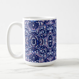 Lila geometrische Keramik-Tasse aus Hartglas 15oz Kaffeetasse