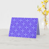 Lila geometrische Kreis-Grußkarte Karte (Gelbe Blume)