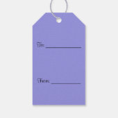 Lila geometrische Kreise Geschenkanhänger (Rückseite)