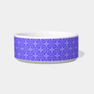 lila geometrische Kreise Katzenfutter Napf