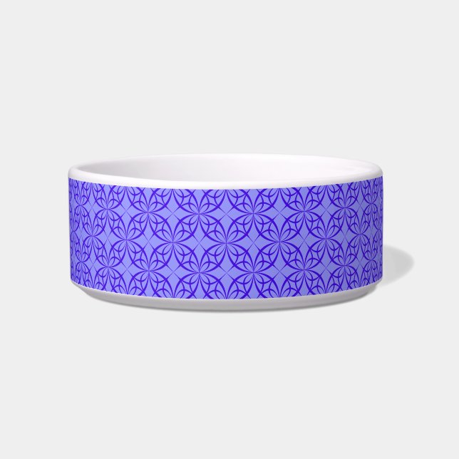 lila geometrische Kreise Katzenfutter Napf (Vorderseite)