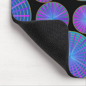 Lila geometrische Kreise und Radmuster Mousepad (Ecke)