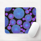 Lila geometrische Kreise und Radmuster Mousepad (Mit Mouse)