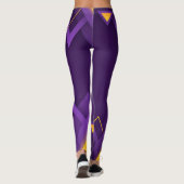 lila geometrische Leggings (Rückseite)