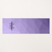 Lila geometrische Maschenmuster Monogram Yogamatte (Vorderseite (Horizontal))