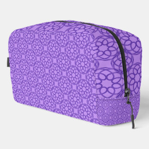 Lila geometrische nahtlose Muster-Kosmetiktasche Waschbeutel
