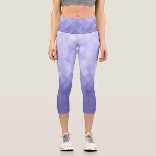 Lila geometrische Quadrate des violetten Dreiecks Capri Leggings