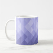 Lila geometrische Quadrate des violetten Dreiecks Kaffeetasse (Links)