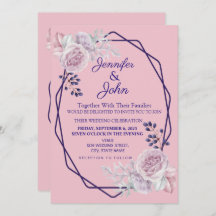 Lila geometrische RahmenWedelung mit florrosa Peon