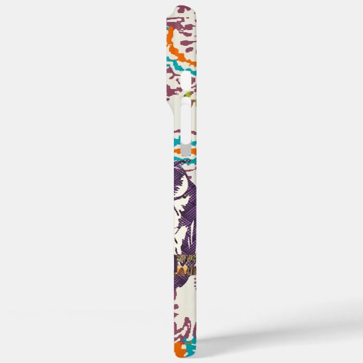 Lila geometrische Schälfamilie Case-Mate iPhone Hülle (Rückseite / Links)