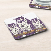 Lila geometrische Schälfamilie Getränkeuntersetzer (Linke Seite)