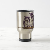 Lila geometrische Schälfamilie Reisebecher (Mittel)