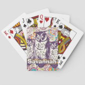 Lila geometrische Schälfamilie Spielkarten (Rückseite)