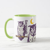 Lila geometrische Schälfamilie Tasse (Links)