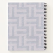 Lila geometrische Streifen Notizblock (Rückseite)